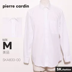 美品 pierre cardin トップス ワイシャツ　長袖　胸ポケット　ラウンドヘム　シンプル
