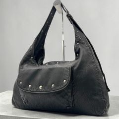 y2k One Shoulder bag Blue Leather Studs - メルカリ