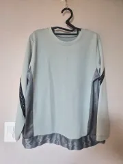 バイカラー スウェット Tシャツ 長袖