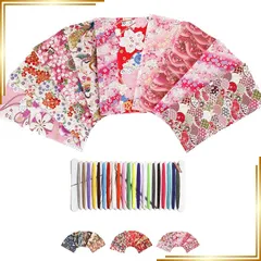 【新品】 JnTech 和柄 生地 はぎれ パッチワーク 布 セット和風柄 花柄 メタル 綿 和布 カットクロス おしゃれ 手芸 DIY 手作り パッチワーク ハンドメイド 和調小花柄きもの風 着物風 和風 おしゃれな生地 プリント 端切れ 手芸用品 裁縫 1