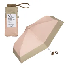 新品 【2025】Wpc. 日傘 遮光切り継ぎタイニー ダスティーピンク ≪遮光率100%/UVカット率100%/・UPF50＋/遮熱/晴雨兼用≫ 折りたたみ傘 軽量 おしゃれ 可愛い 女性 レディース 小さい コンパクト シンプル 801-16702-102