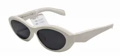 未使用 プラダ サングラス PRADA PR B06SF スクエア ホワイト 白 ブラック 黒 レディース メンズ ロゴ SUNGLASSES のサムネイル