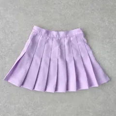 アメリカンアパレル フリル ミニスカート パステルパープル レディース