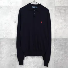 ポロ バイ ラルフローレン スモールポニー メリノウール ポロニット ネイビー メンズ