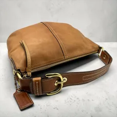 Vintage COACH Leather Shoulder Bag Brown