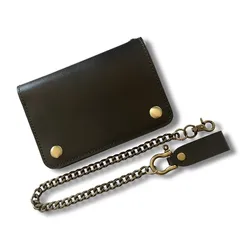 【新品】 [Sasical] サシカル ミドルトラッカーウォレット チェーン ウォレットチェーン付き 本革 ベルトループ セット ミドルサイズ メンズ 二つ折り L字ファスナー トラッカーズウォレット ショートトラッカーウォレット バイカーズウォレット ア 1