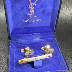 イヴサンローラン　Yves Saint Laurent　ネクタイピン　カフス　メンズ　ビジネス　婚礼　結婚式　パーティー　フォーマル