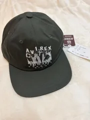 AVIREX キャップ ブラック ロゴ刺繍 コットン100％ フリーサイズ 新品タグ付き