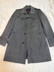 TAKEO KIKUCHI コート サイズ2 グレー メンズ ステンカラーコート 秋冬