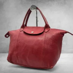 LONGCHAMP プリアージュ レザー ハンドバッグ 赤 Mサイズ 2594