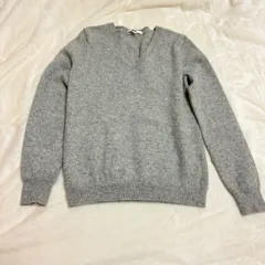 UNIQLO カシミヤ100 ニット S グレー Vネック セーター レディース ユニクロ カシミヤ