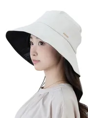 [KIZAWA] 帽子 レディース ハット 大きいサイズ 完全遮光 UVカット uv 遮光100％ 紫外線対策 冷感 つば広 選べる2サイズ