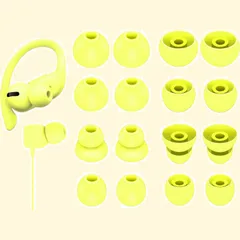シリコン製 Flexイヤホン用イヤーピース 4サイズ Beats 8ペア イヤーチップ イエロー A-Pcas 23