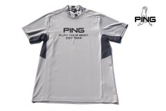 Used PING Terra Kanoko Mockup Shirt Men's Golf Wear 621-4167207 Moisture-wicking, Quick-drying, UV Protection, Size L