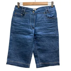 美品 HERMES エルメス メドールスタッズ ハーフ デニムパンツ ショートパンツ SIZE36 ライトブルー レディース 古着 中古 USEDのサムネイル