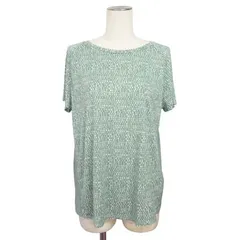 マックスマーラ ウィークエンドライン MAX MARA WEEKEND LINE Tシャツ カットソー 総柄 シルク切替 M 緑のサムネイル