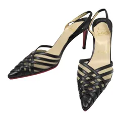 クリスチャンルブタン クロス編み ハイヒール パンプス レディース ブラック Christian Louboutin【中古】 【アパレル・小物】