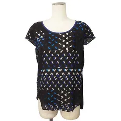 シーケーカルバンクライン ck Calvin Klein カットソー Tシャツ 総柄 フレンチスリーブ 4 黒 青のサムネイル