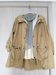 アバントフィット ベージュ マウンテンパーカー 袖 7分