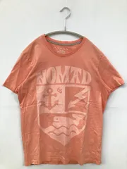 VANS バンズ Tシャツ/カットソー S オレンジ 前面プリント ブランドロゴ ミドル丈 半袖 クルーネック(丸首)