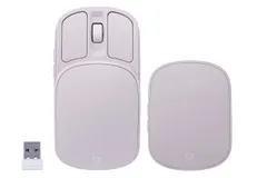 新品 Digio2 無線 静音 5ボタン コンパクト マウス 充電式 スライドカバー BlueLED スモーキーピンク Z0516