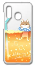 【新品未使用】Galaxy A30 SCV43 ギャラクシー クリア ハードケース ( 柴犬ソーダ ) ソーダ クリームソーダ 柴犬 しば 犬 アニマル 動物 スマホケース 