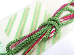 【一輝堂】和装小物 帯締め帯揚げセット  振袖用 丸組 金糸 総絞り 帯締 帯揚 26w04-4219