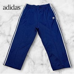 アディダス バギーフィット トラックパンツ トレフォイル ネイビー 青