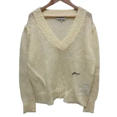 新品同様 GANNI ガニー ロゴ刺繡 モヘヤニット プルオーバー セーター サイズXS アイボリー レディース 古着 中古 USEDのサムネイル