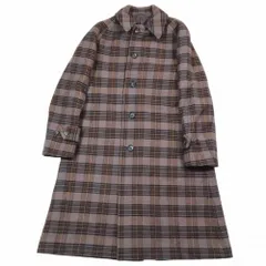良品 UNITED ARROWS ユナイテッドアローズ  UASB W/FACE O/CHK BAL バルカラーコート  オンブレチェック ロング アウター S 茶系  メンズ 古着 中古 USED