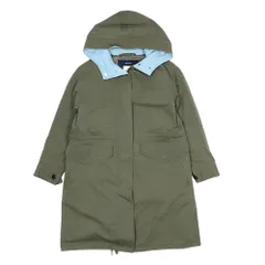 良品 helder エルデール モッズコート フーデッドコート ロング ミリタリーテイスト キルティング裏地 アウター 36 カーキ レディース 古着 中古 USED