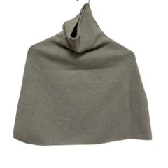 美品 evam eva. エヴァムエヴァ wool sable snood ウール セーブル スヌード タートルネックケープ グレージュ レディース 古着 中古 USEDのサムネイル