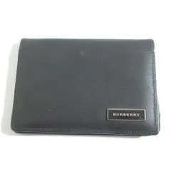 良品 BURBERRY バーバリー 裏地ノバチェック柄 レザー カードケース ブラック メンズ 古着 中古 USED