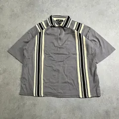 90's 00's ポロシャツ ハーフジップ コットン ライン スポーツ ゴルフ ストリート