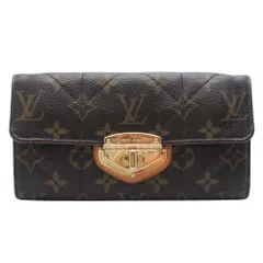 良品 LOUIS VUITTON ルイヴィトン M66556 モノグラム エトワール ポルトフォイユサラ 長財布 キルティング ウォレット ブラウン メンズ レディース 古着 中古 USED