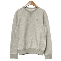 美品 POLO RALPH LAUREN ポロラルフローレン ポニーロゴ刺繍 プルオーバー スウェットシャツ トレーナー XS 杢グレー メンズ 古着 中古 USED