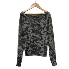 美品 ZADIG&VOLTAIRE ザディグ エ ヴォルテール カシミヤ100％ カモフラ ニットセーター S グレー レディース 古着 中古 USEDのサムネイル