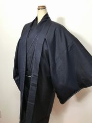 未使用品 和服 男物 夏用 正絹(紗)黒陣羽織(一つ紋) 早い者勝ち - メルカリ