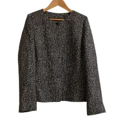 美品 HERNO ヘルノ ノーカラージャケット ブラック レディース 古着 中古 USEDのサムネイル