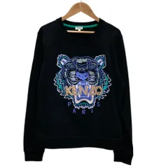 良品 KENZO ケンゾー フロントロゴ タイガースウェット L ブラック レディース 古着 中古 USED