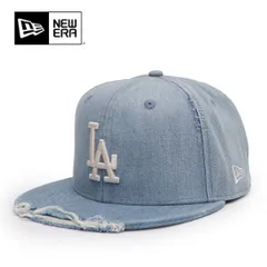 ニューエラ【ＮＥＷ ＥＲＡ】59FIFTY MLB Damaged Denim ロサンゼルス・ドジャ ース ダメージドデニム キャップ 帽子 ロゴ MLB メンズ レディース