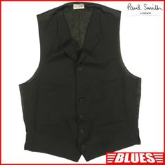 Paul Smith COLLECTION ブラックストライプ　ベスト　L Y様専用☆Paul Smith ビジネス ベスト☆ブラック ストライプ☆Lサイズ
