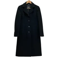 美品 Salvatore Ferragamo サルヴァトーレフェラガモ ウールカシミヤ チェスターコート 40 ブラック レディース 古着 中古 USEDのサムネイル