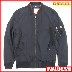 DIESEL ディーゼル MA-1 フライトジャケット S ブルゾン紺 ネイビー 総柄 メンズ ジャケット_ブルゾン_サイズS一覧←SEULB屋着古← TY4390