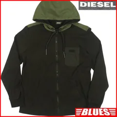DIESEL ディーゼル ジャケット L ブルゾン フルジップ フーディー パーカー 黒 カーキ メンズ ジャケット_ブルゾン_サイズL一覧←SEULB屋着古← TY4389