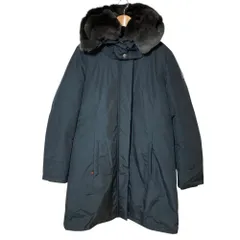 美品 WOOLRICH ウールリッチ ボウブリッジ ダウンコート WWCPS2807 サイズM ネイビー レディース 古着 中古 USED