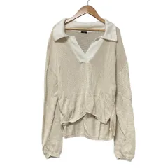 美品 JOSEPH ジョセフ コットンニットポロシャツ M ベージュ ホワイト レディース 古着 中古 USEDのサムネイル