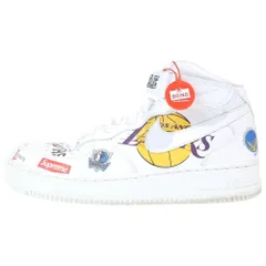 NIKE (ナイキ) ×SUPREME ×NBA AIR FORCE 1 MID 07 シュプリーム エヌビーエー エアフォース1 チーム ミッドカットスニーカー ホワイト US9.5/27.5cm AQ8017-100