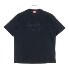 DIESEL Vネック ロゴプリント カットソー ブラックTシャツ /OW129 