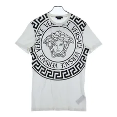 VERSACE (ヴェルサーチ) ロゴプリントデザイン 半袖Tシャツ カットソー ホワイトのサムネイル